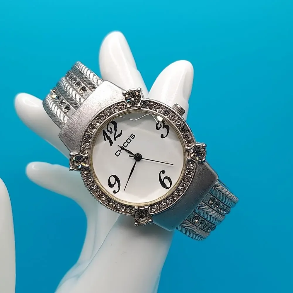 Chico’s Womens Bracelet Cuff Watch, Needs Battery, Japanese Movement